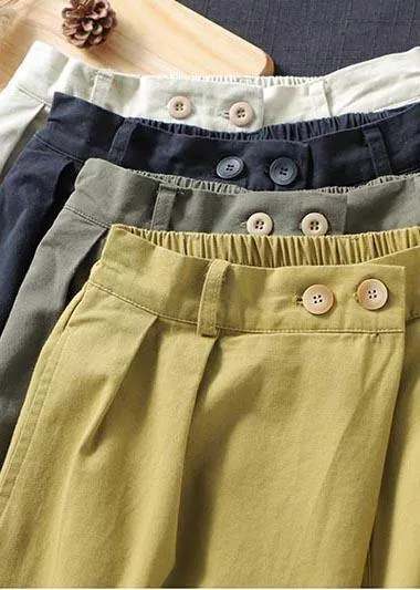 100% Yellow Jeans Fall Fashion Spring Button Down Sewing Pants