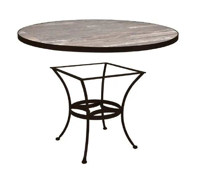 30" Round Fresco Porcelain Bar Table with Base by Ow Lee