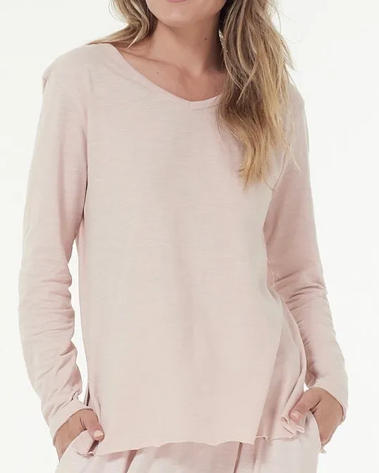 Abigale V Neck Long Sleeve Tee