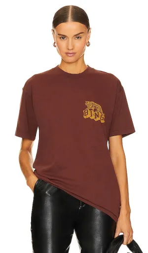 ANINE BING Walker Tee in Burgundy