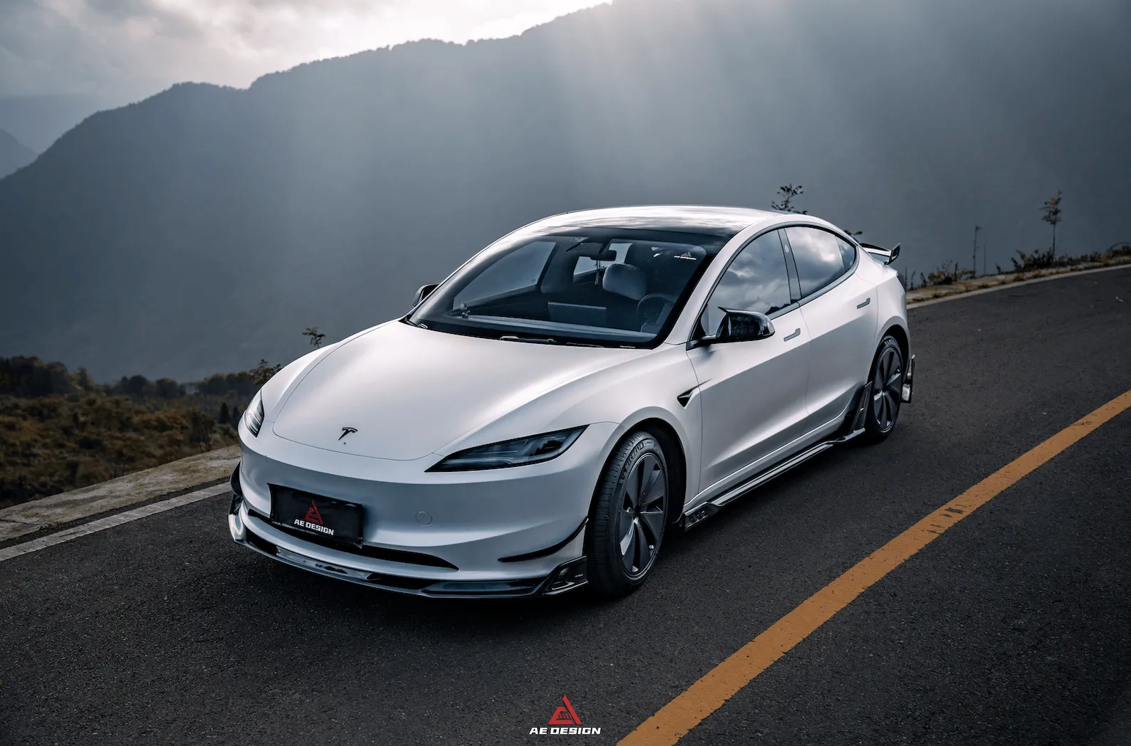 ArmorExtend AE Side Skirts & Canards for Tesla Model 3 Highland / P 2024-ON Carbon Fiber