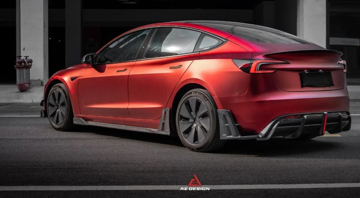 ArmorExtend AE Side Skirts & Canards for Tesla Model 3 Highland / P 2024-ON Carbon Fiber