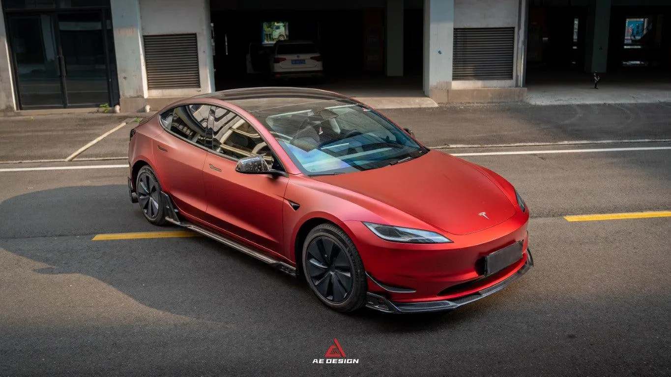 ArmorExtend AE Side Skirts & Canards for Tesla Model 3 Highland / P 2024-ON Carbon Fiber