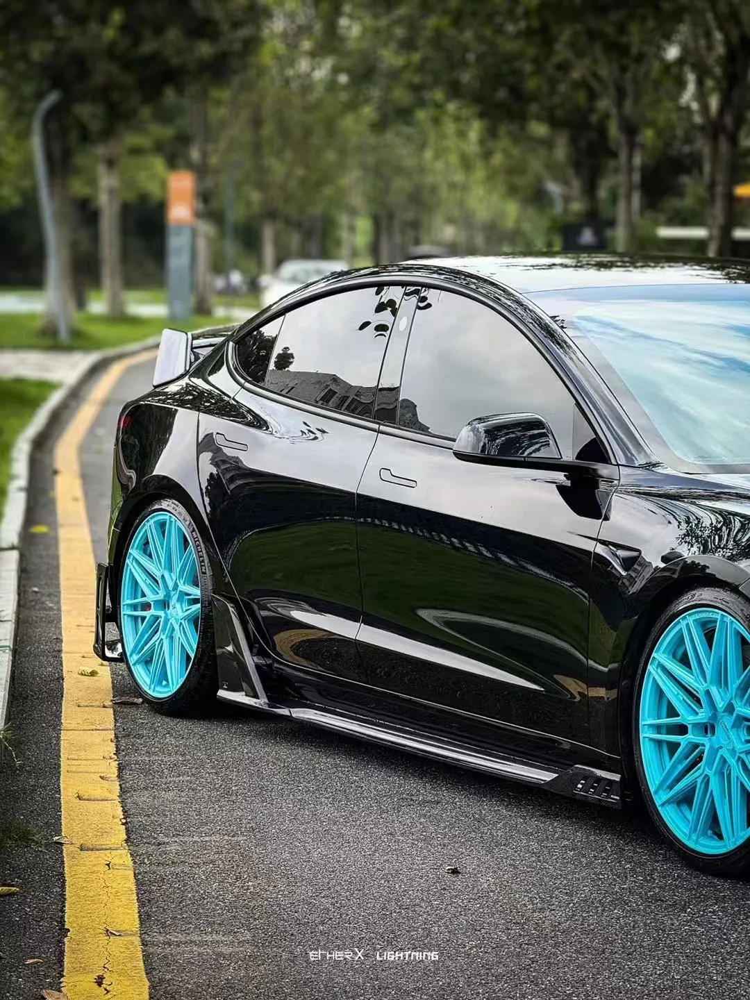 ArmorExtend AE Side Skirts & Canards for Tesla Model 3 Highland / P 2024-ON Carbon Fiber