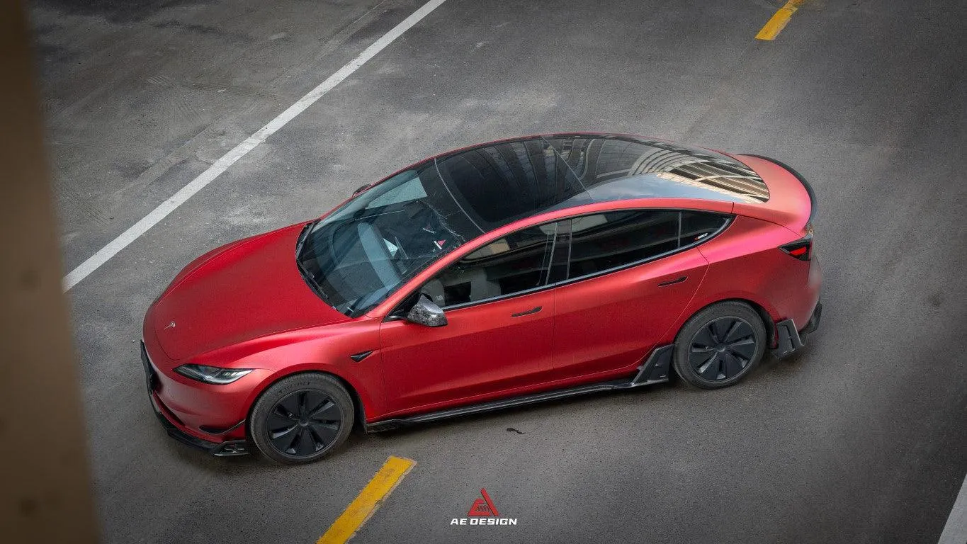 ArmorExtend AE Side Skirts & Canards for Tesla Model 3 Highland / P 2024-ON Carbon Fiber