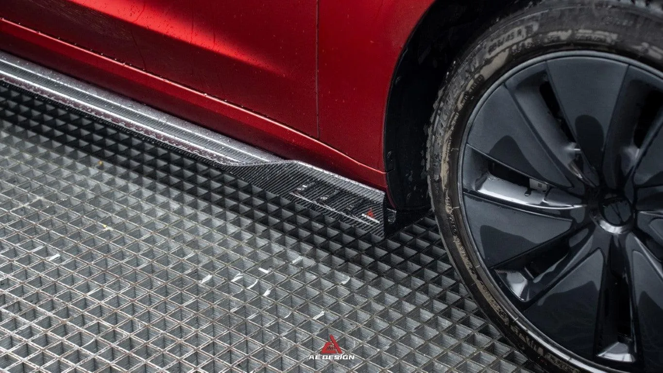 ArmorExtend AE Side Skirts & Canards for Tesla Model 3 Highland / P 2024-ON Carbon Fiber
