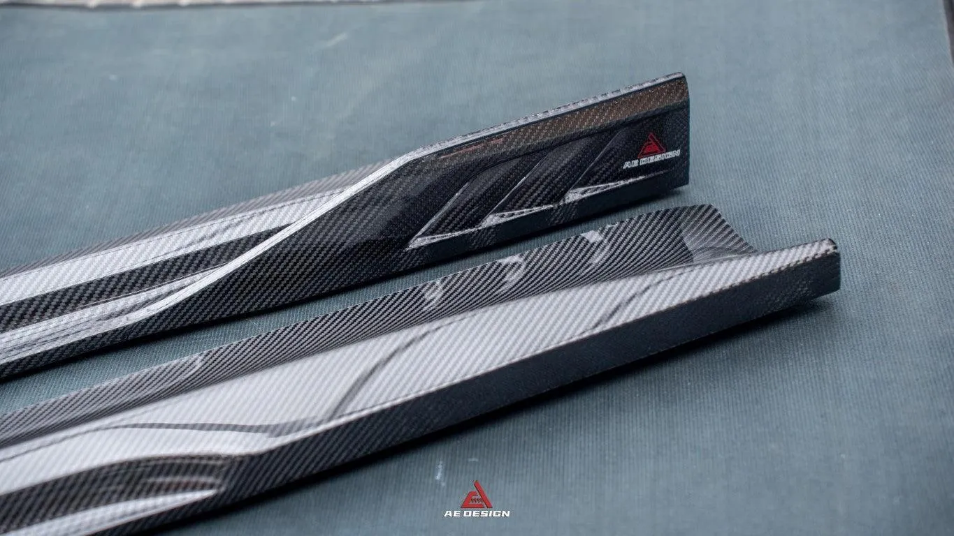 ArmorExtend AE Side Skirts & Canards for Tesla Model 3 Highland / P 2024-ON Carbon Fiber