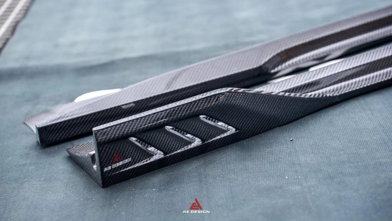 ArmorExtend AE Side Skirts & Canards for Tesla Model 3 Highland / P 2024-ON Carbon Fiber