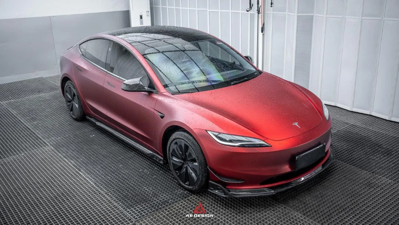ArmorExtend AE Side Skirts & Canards for Tesla Model 3 Highland / P 2024-ON Carbon Fiber