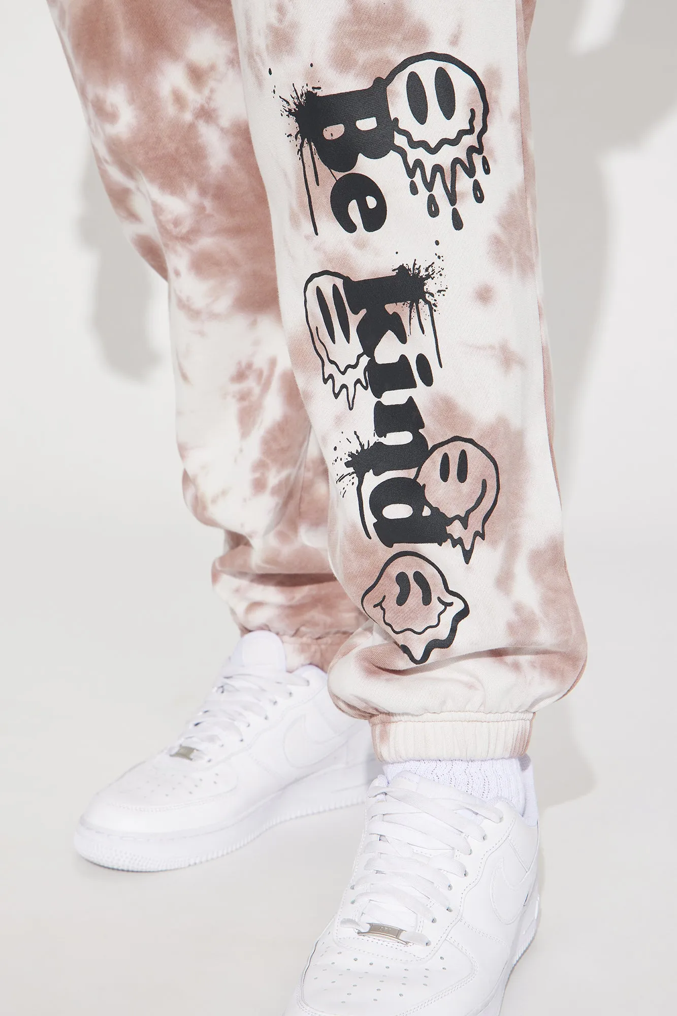 Be Kind Tie Dye Jogger Set - Mocha/combo