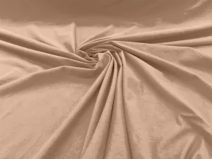 Beige 58/60" Wide Cotton Jersey Spandex Knit Blend 95% Cotton 5 percent Spandex/Stretch Fabric/Costume