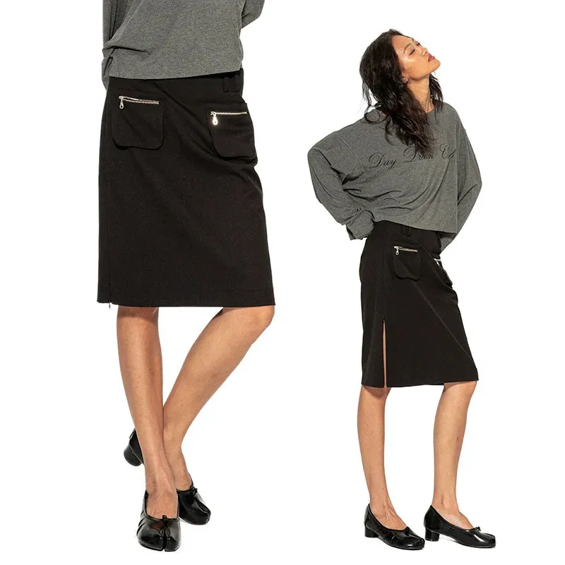 Black Knee-Length Skirt