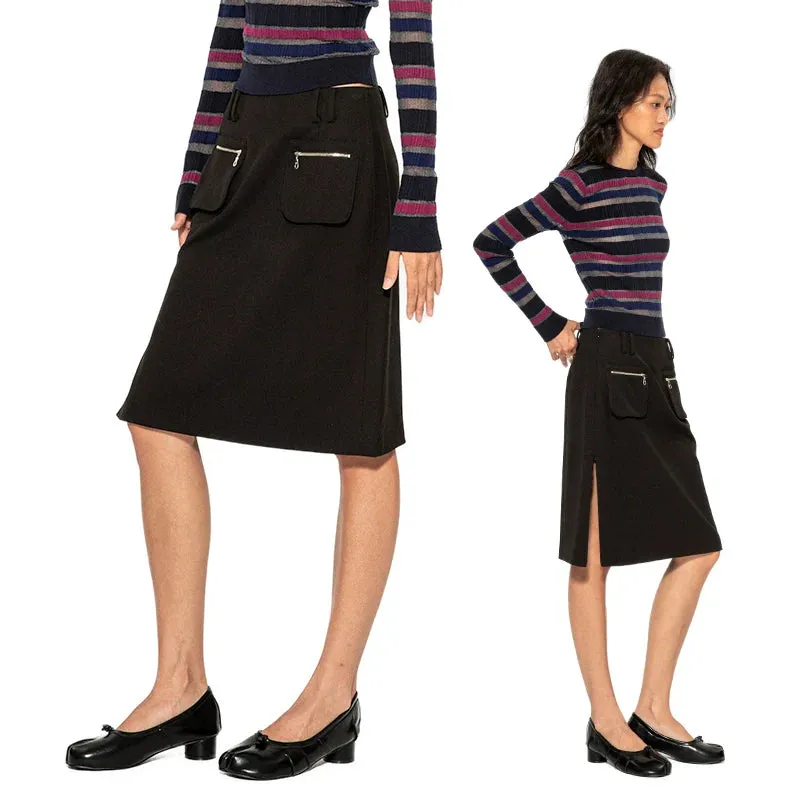 Black Knee-Length Skirt