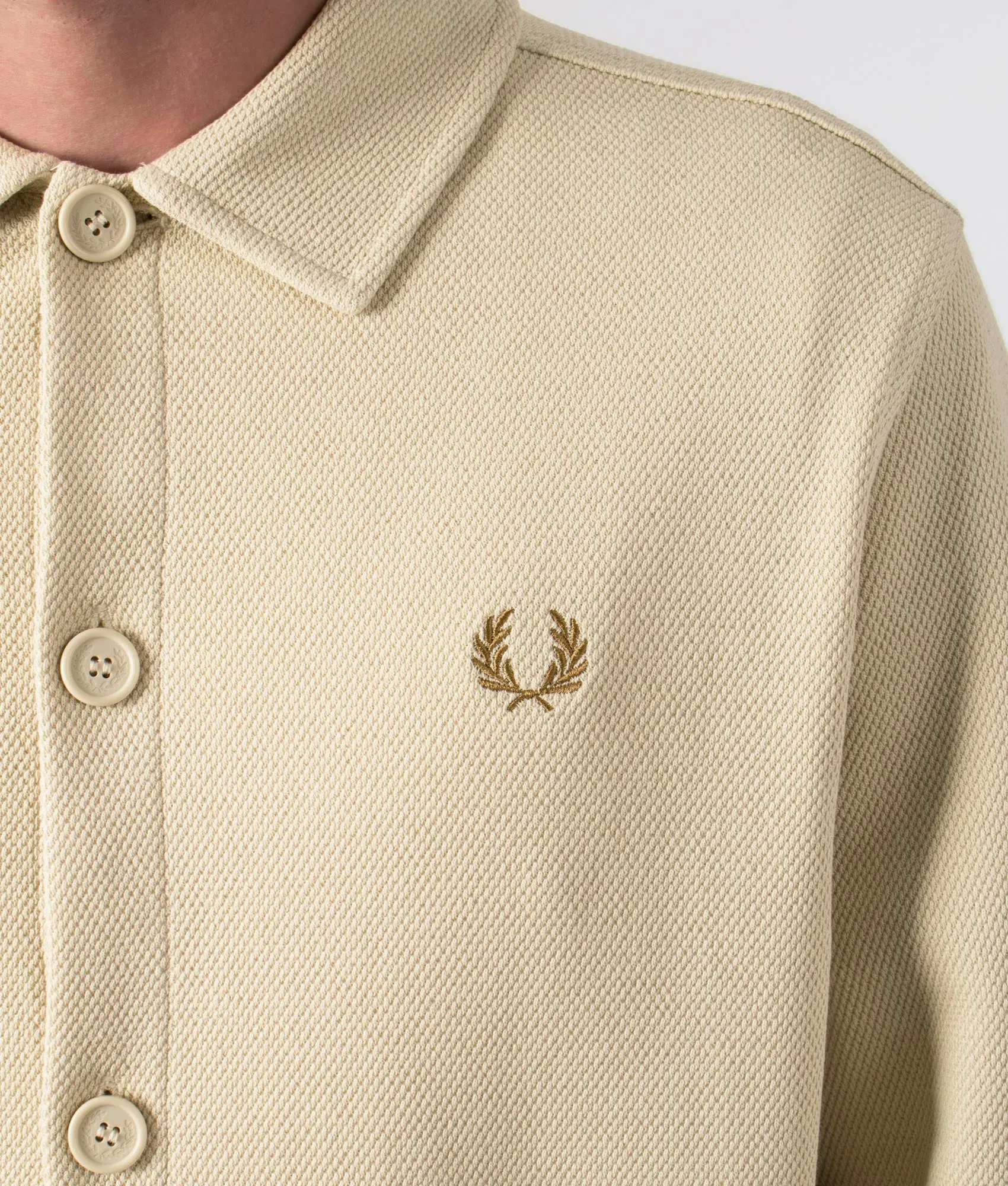 Button Through Polo Style Overshirt