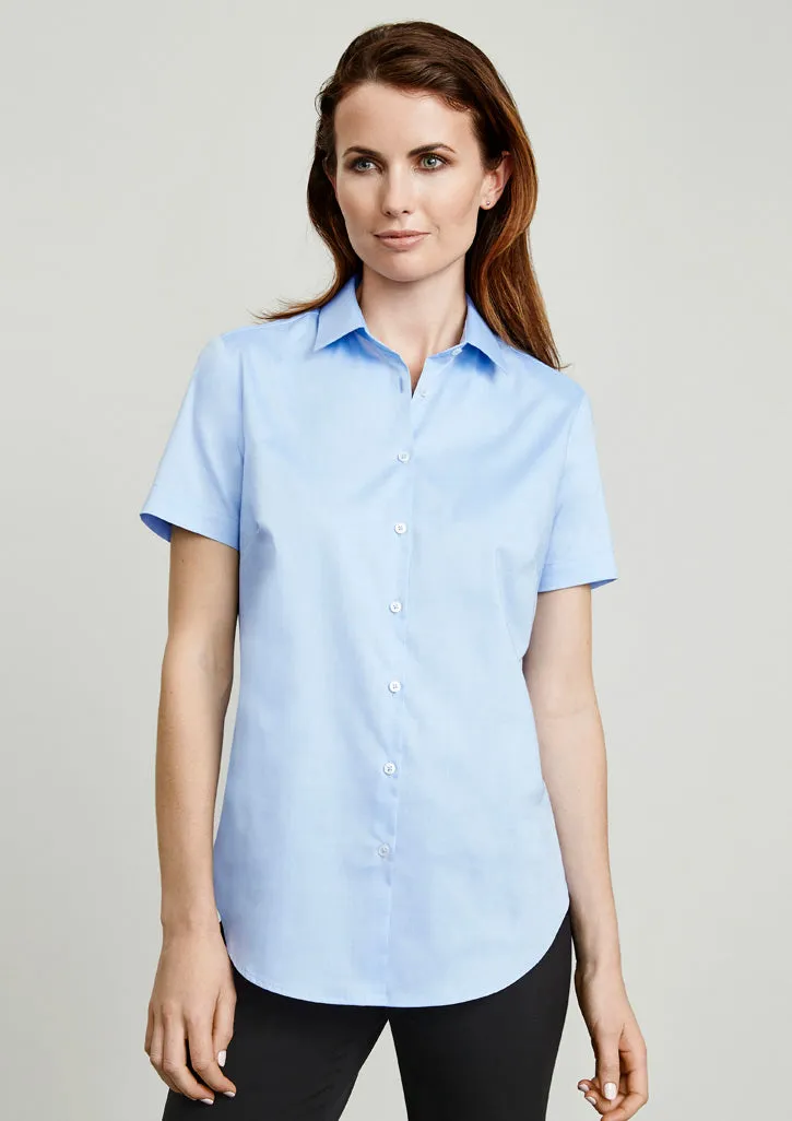 Camden Ladies Short Sleeve Shirt - Blue - 22 - Biz Collection