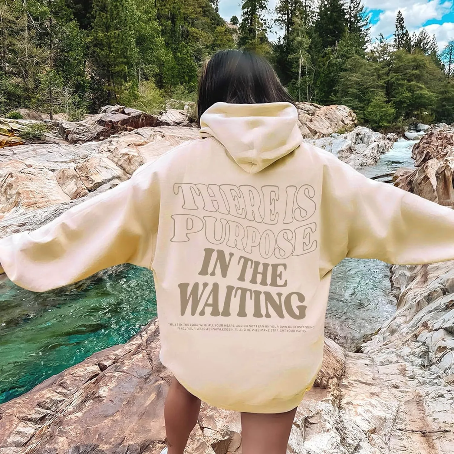 Christian Sweatshirts For Women Living Water Eternal Life Hoodies Long Sleeve Oversized Hoodies Jesus Sweatshirts