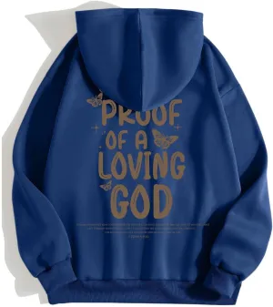 Christian Women's Oversized Blue Hoodie, Size Large