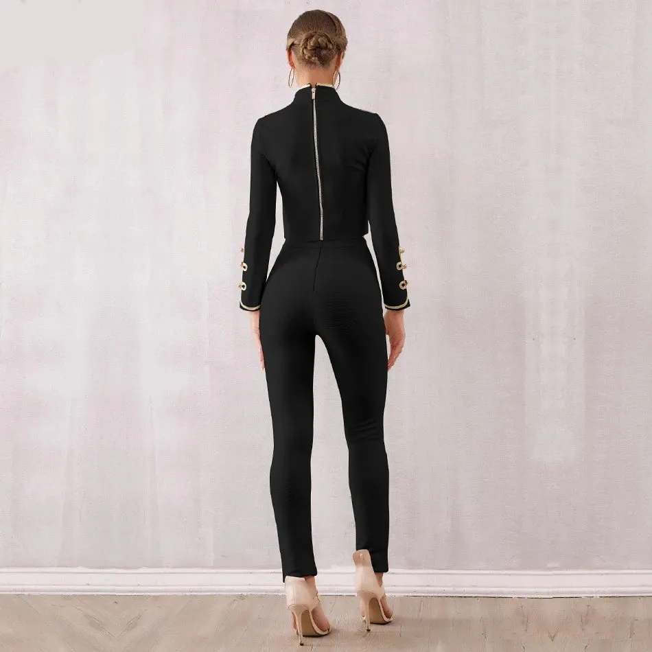 Club Bandage Tassel Tops& Trousers Party Set
