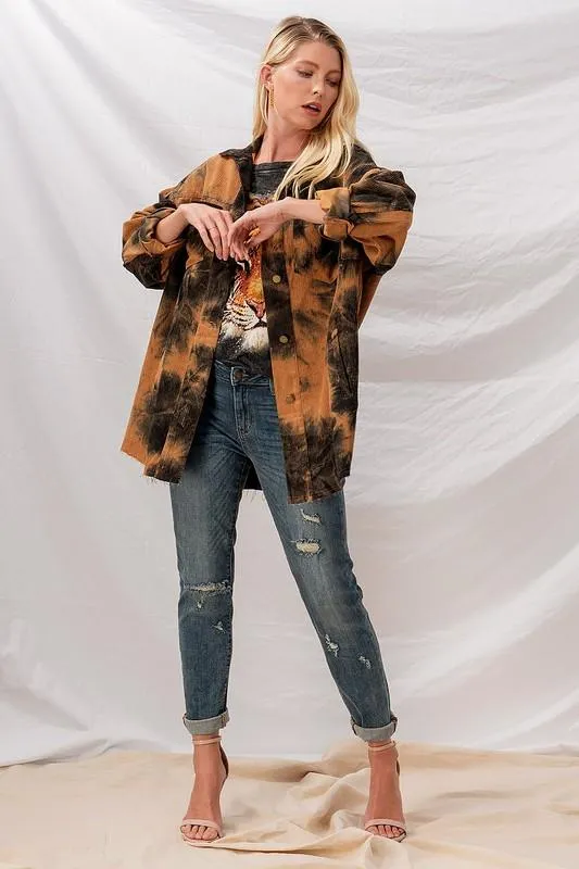 Current Mood Tie Dye Shacket