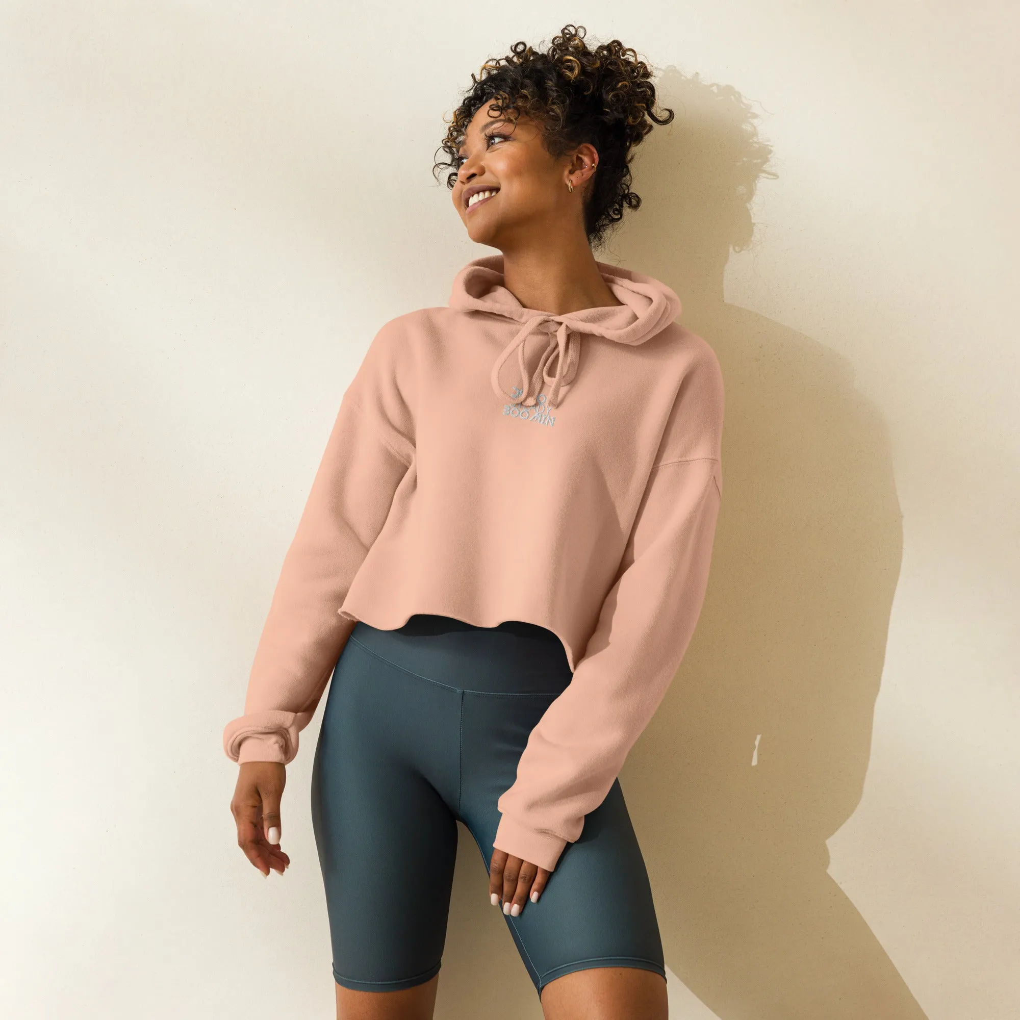 Detroit Steady Boomin crop hoodie | embroidered