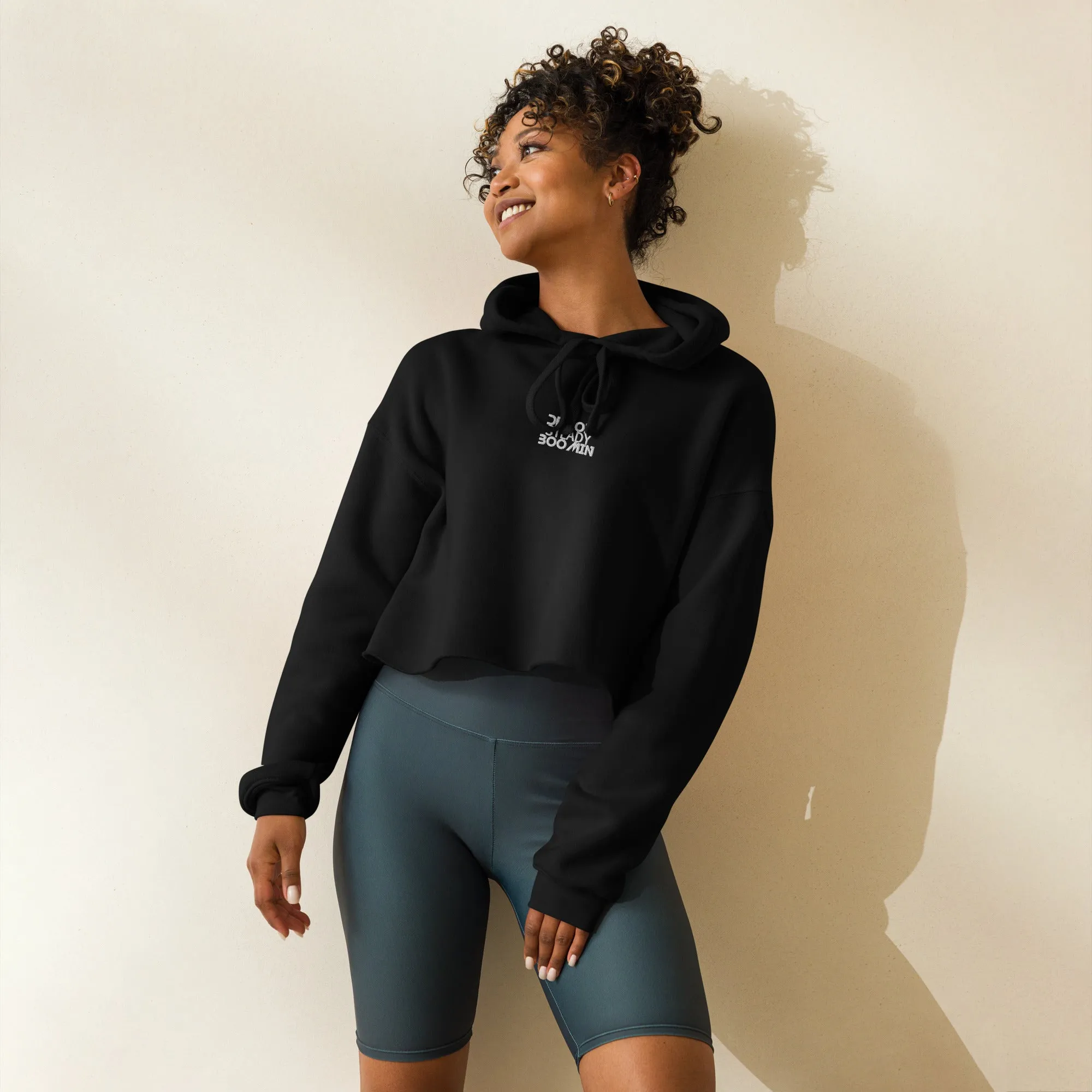 Detroit Steady Boomin crop hoodie | embroidered