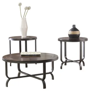 Ferlin T238-13 Dark Brown Occasional Table Set 3CN