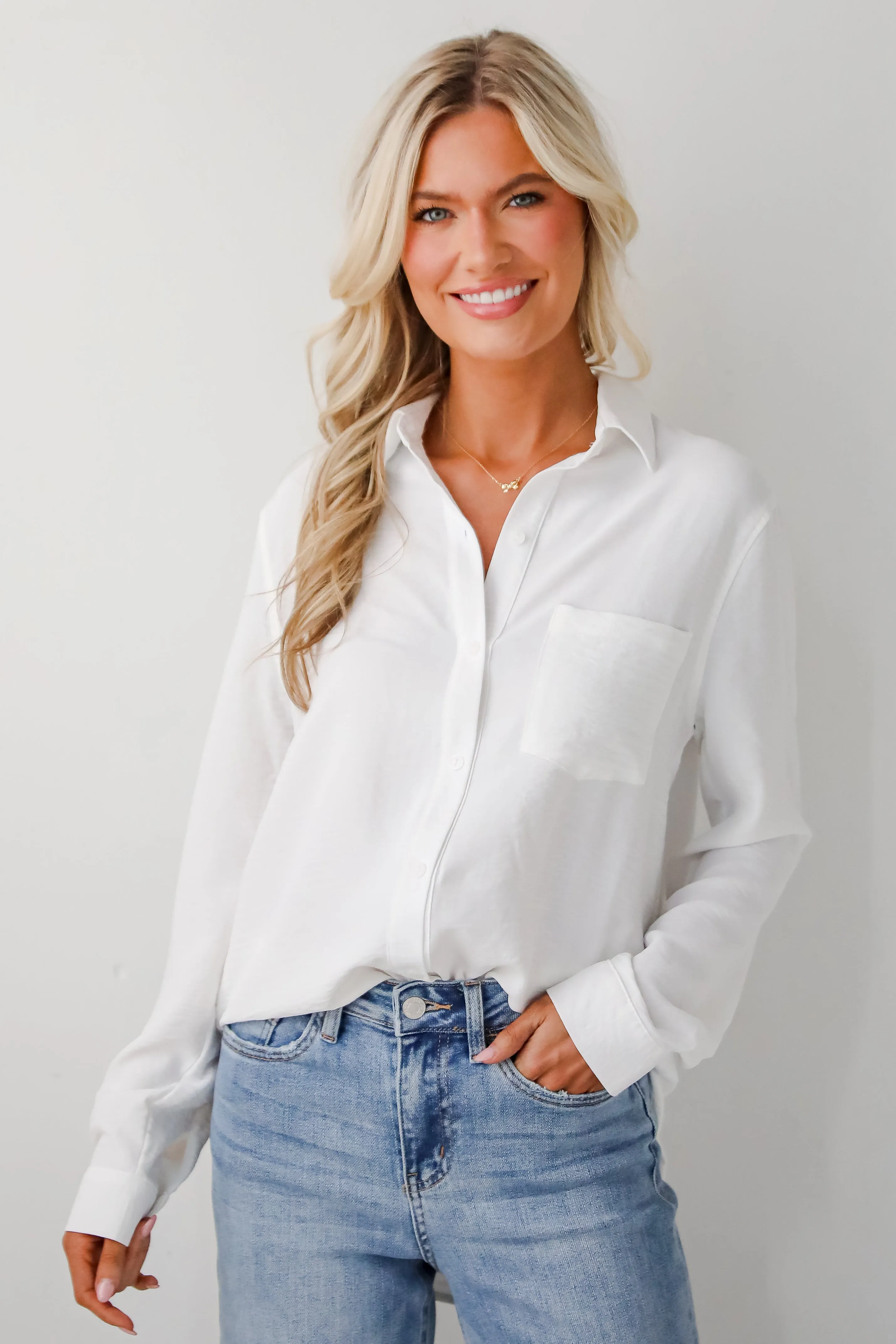 FINAL SALE - Perfected Sophistication Button-Up Blouse - DOORBUSTER