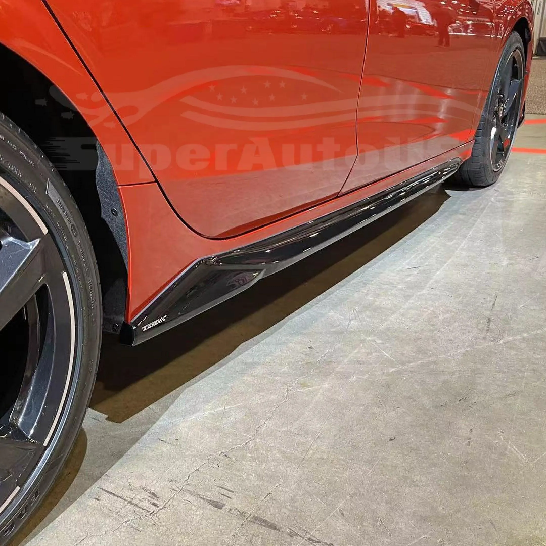 Fit 2022-2023 Honda Civic Side Body Skirt Kit Extensions (Gloss Black)