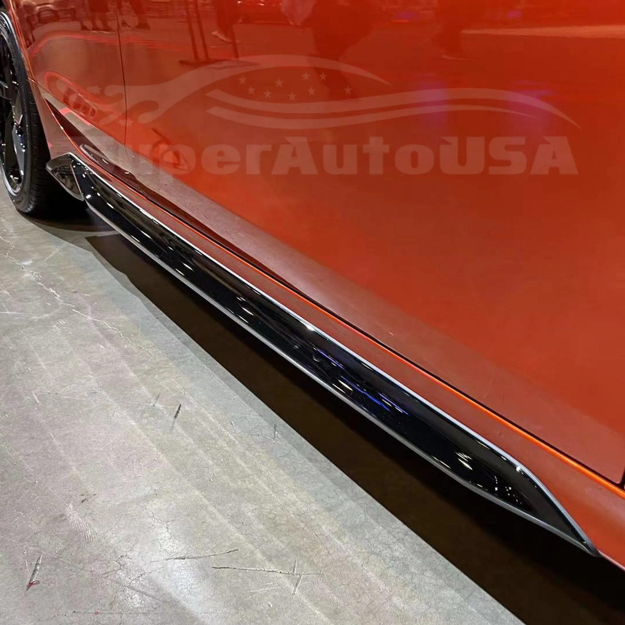 Fit 2022-2023 Honda Civic Side Body Skirt Kit Extensions (Gloss Black)