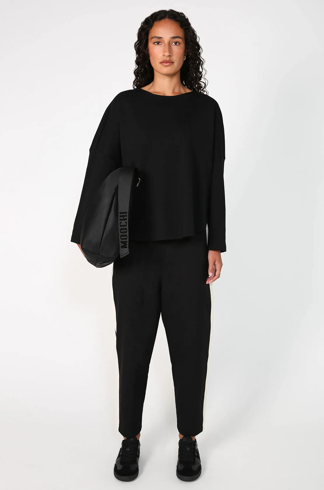gains pant / black|ecru contrast