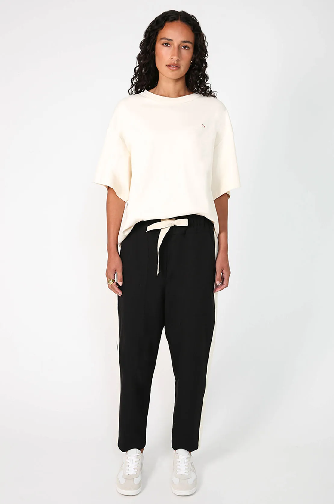 gains pant / black|ecru contrast