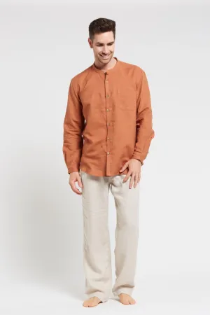 Hemp Grandpa Long Sleeve Shirt - Rosewood