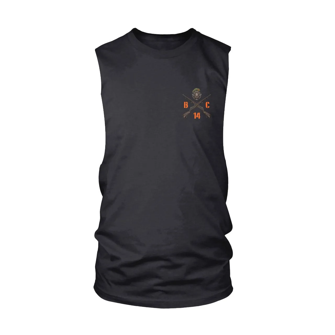 Hog Wild Cut-OFF Tank - Black & Orange
