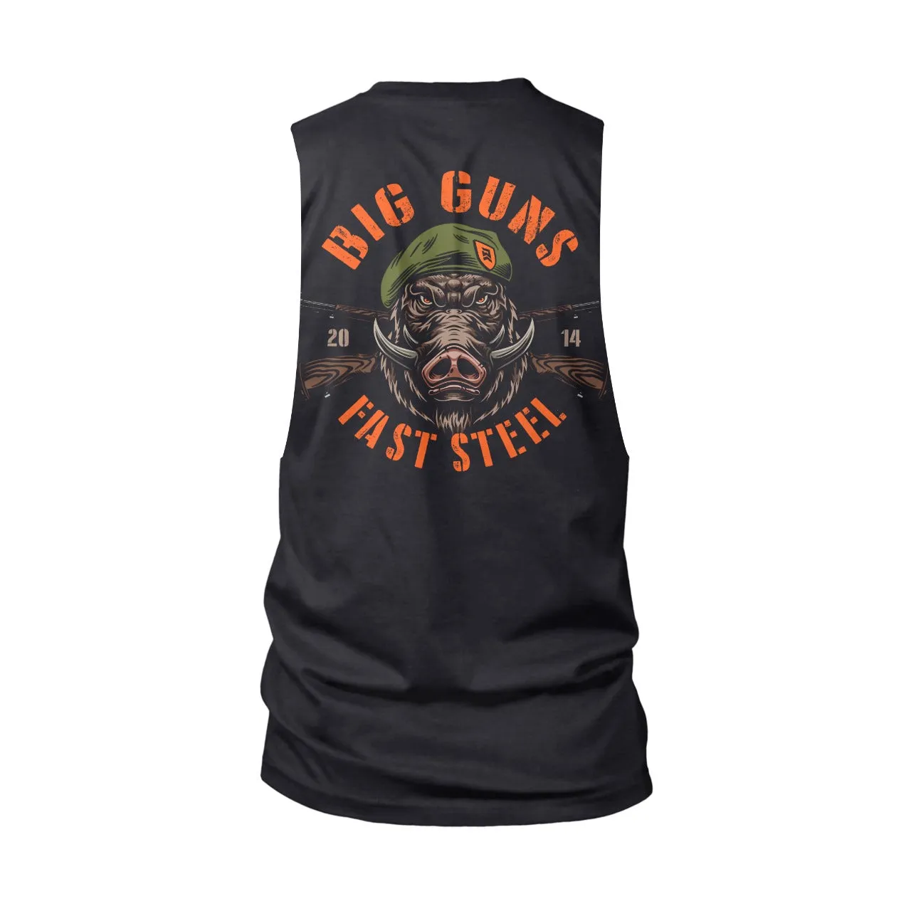 Hog Wild Cut-OFF Tank - Black & Orange