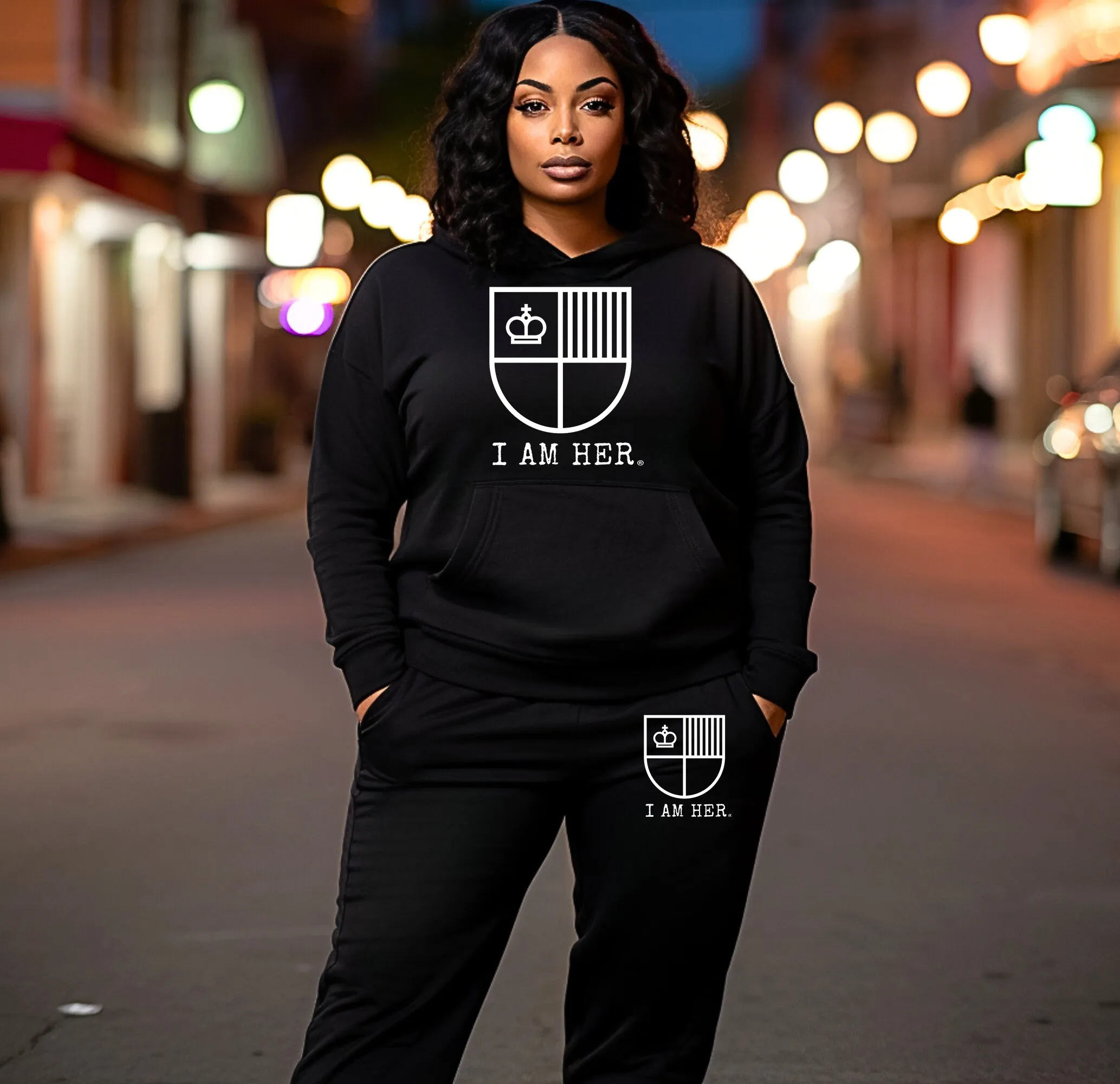 I AM HER Shield Women's Jogger Sweatpants - Blk