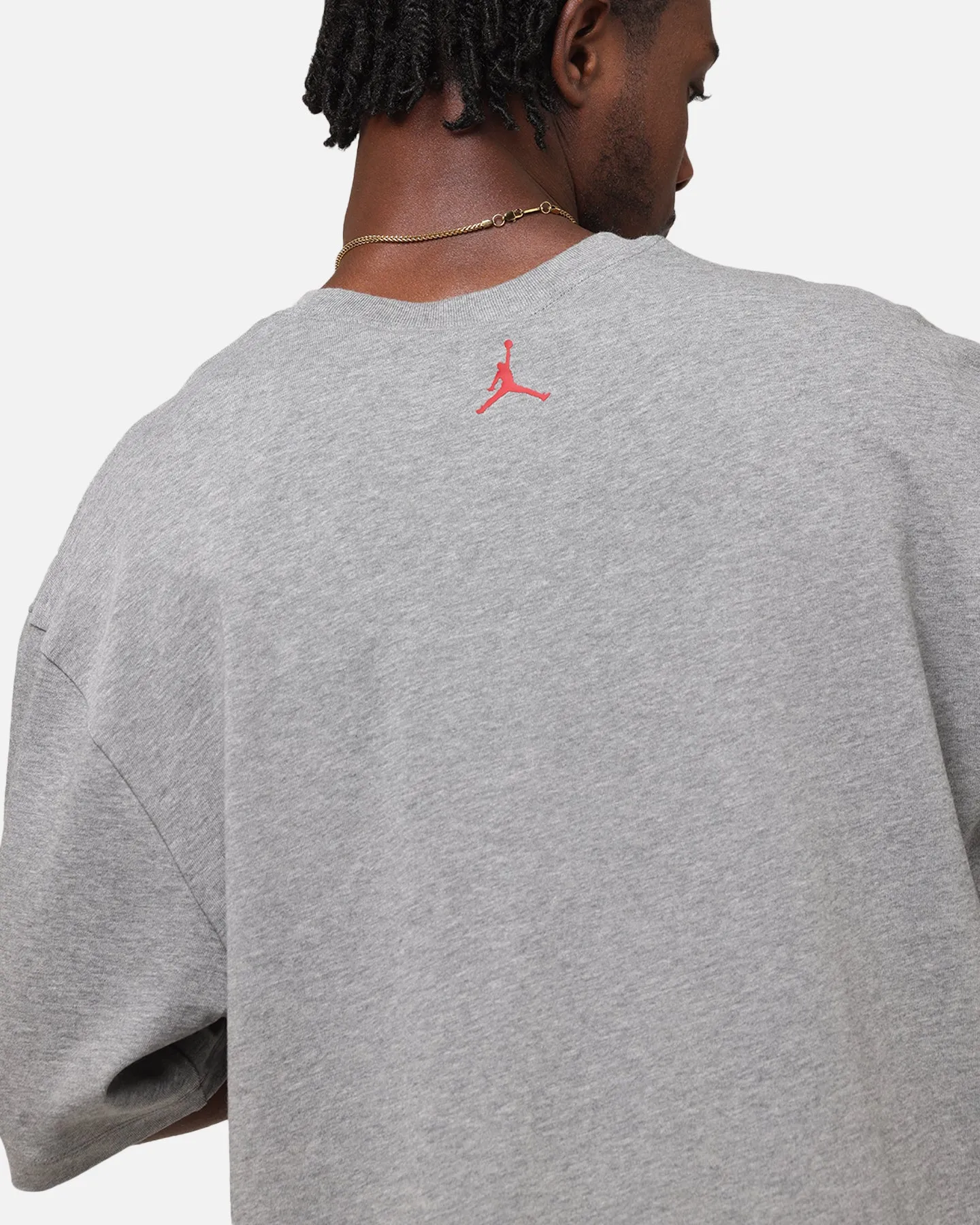 Jordan Brand Sneaker Patch Crewneck T-Shirt Carbon Heather