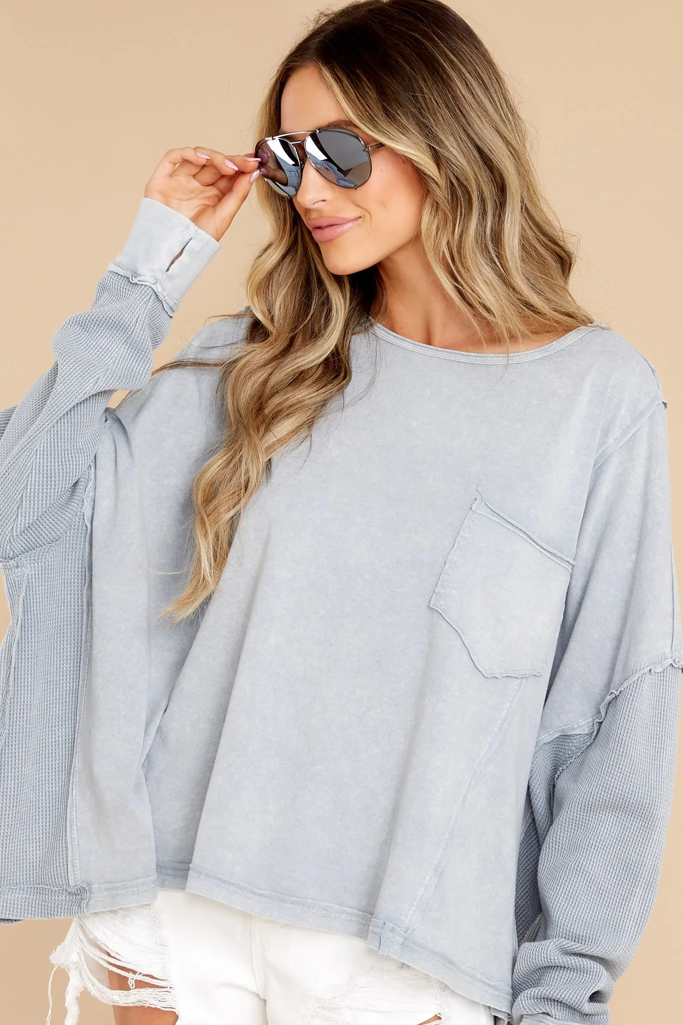 Let's Just Chill Grey Top