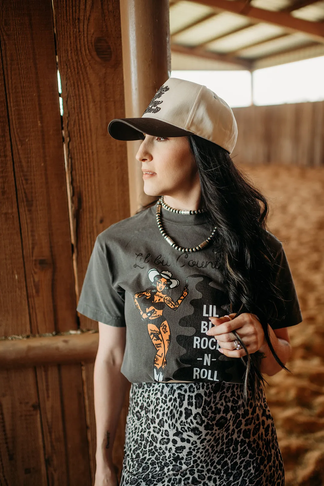 LIL BIT COUNTRY - LIL BIT ROCK N ROLL GRAY | TEE