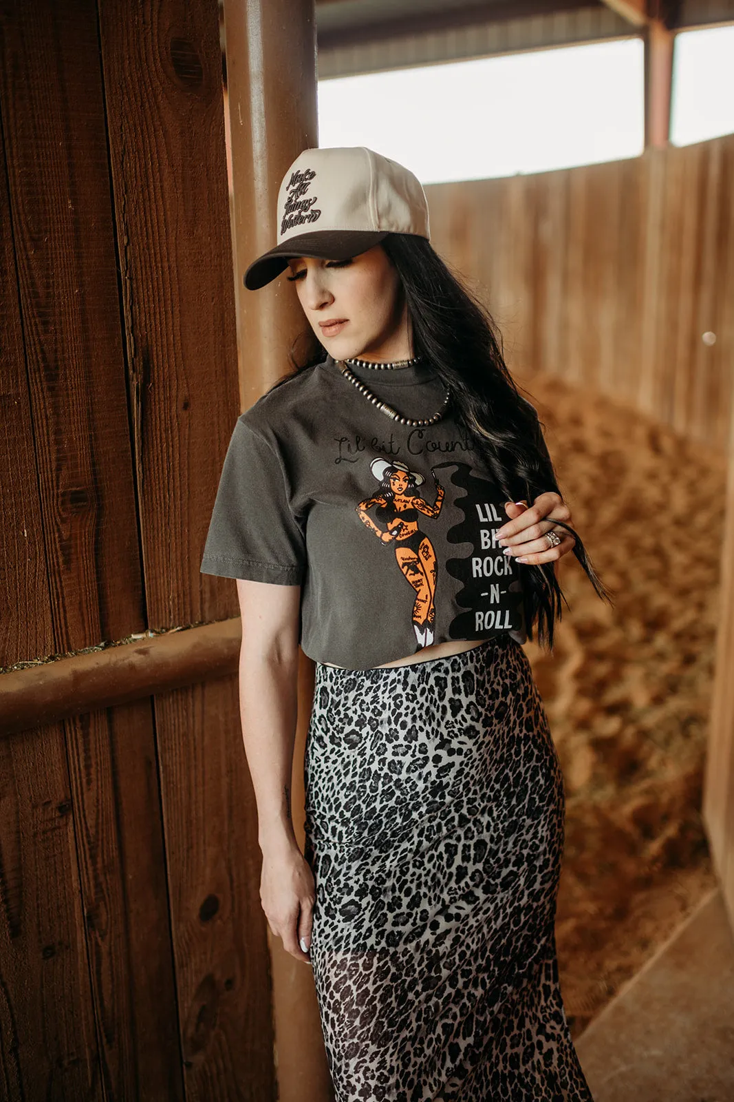 LIL BIT COUNTRY - LIL BIT ROCK N ROLL GRAY | TEE