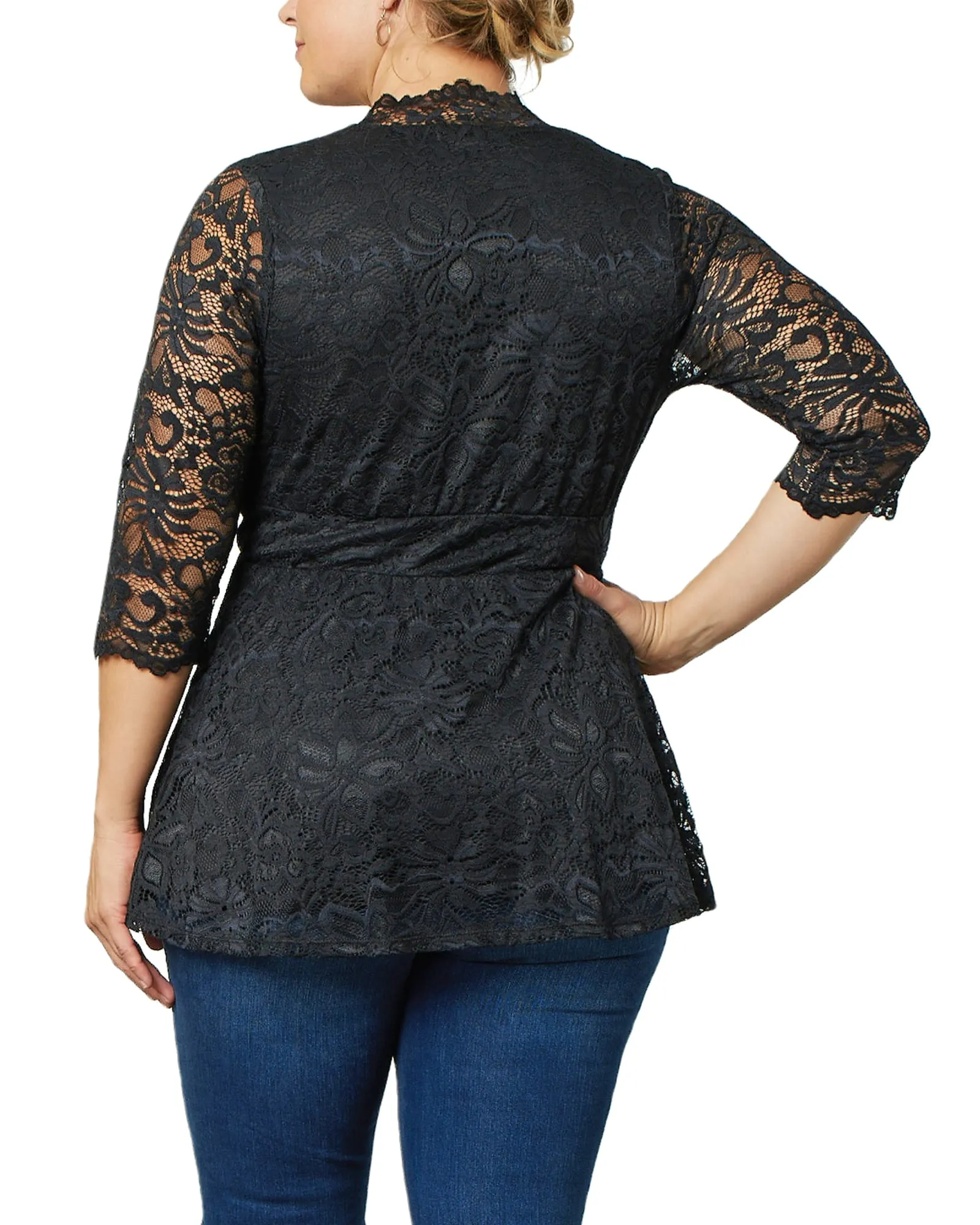 Linden Lace Peplum Top | ONYX