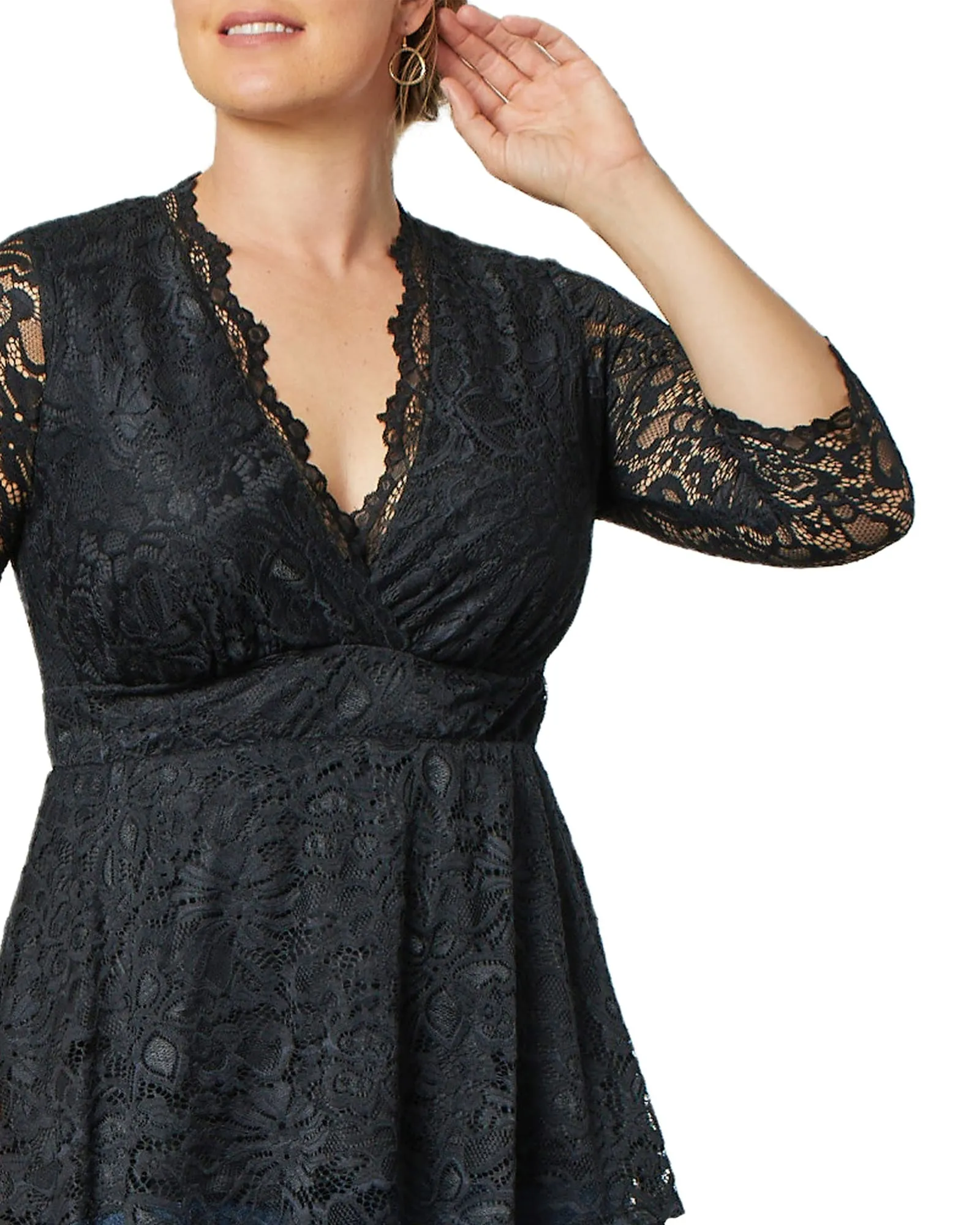 Linden Lace Peplum Top | ONYX