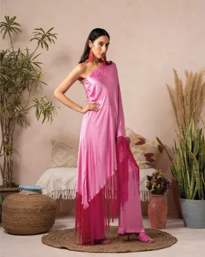 Maria one-shoulder tassel coord
