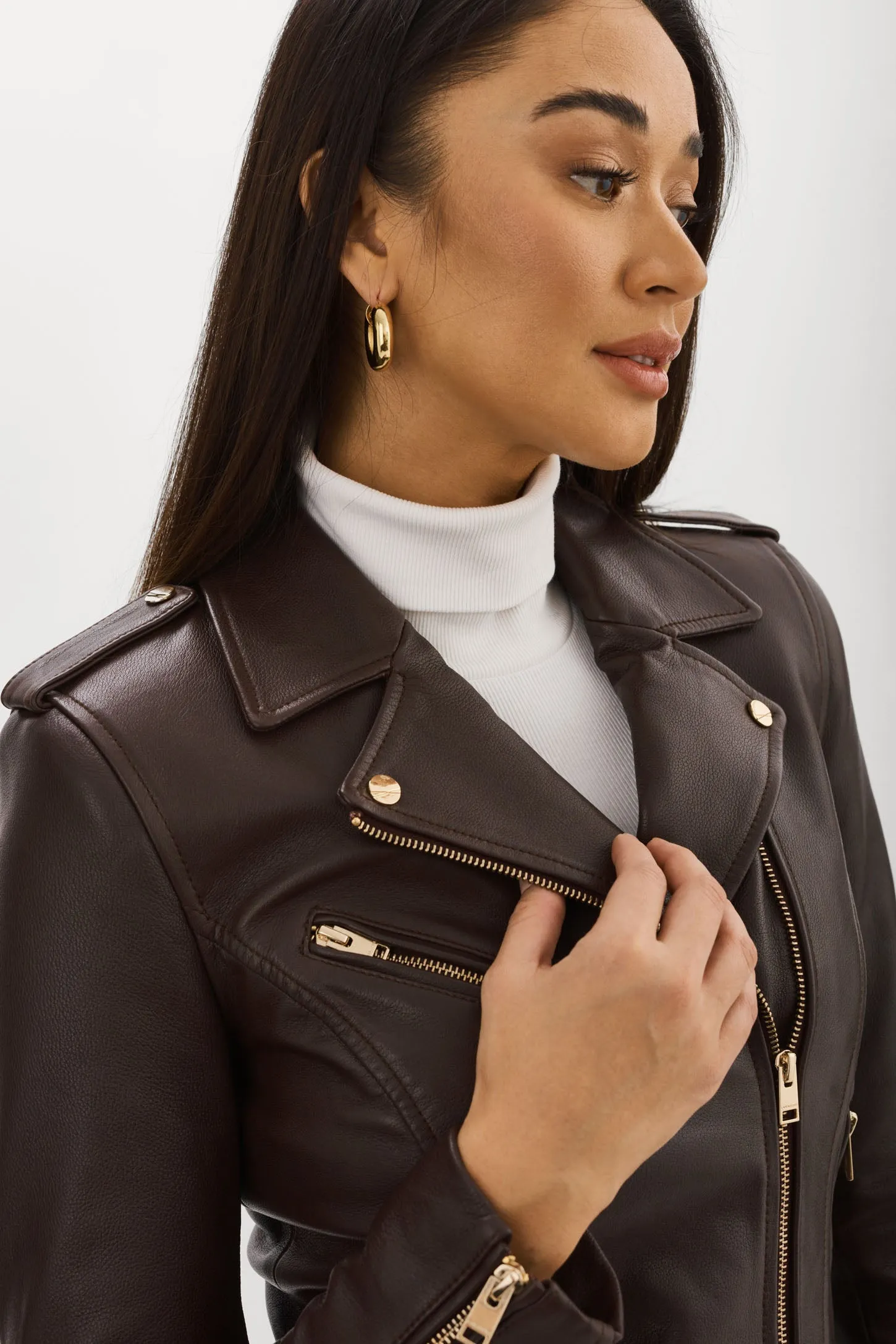 MELLIE | Leather Biker Jacket