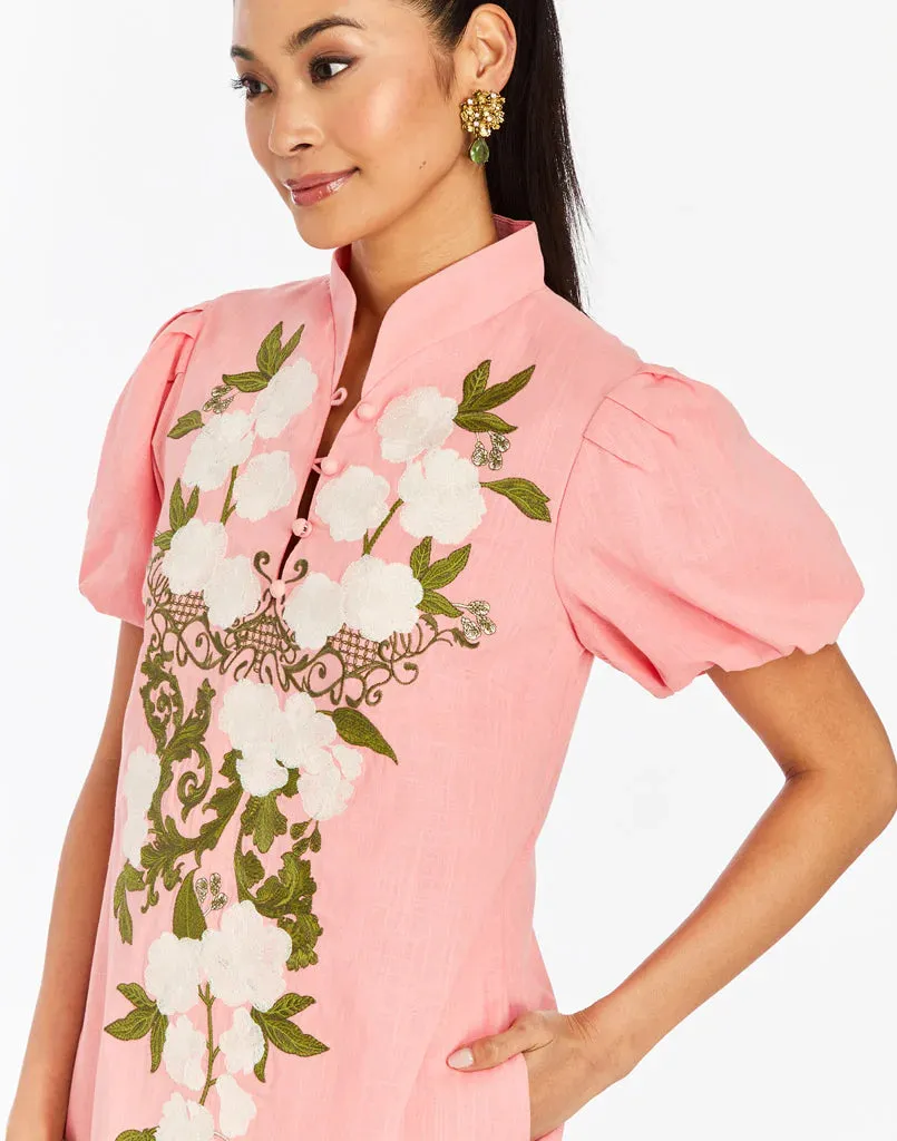 Mestiza - Elliana Barong Mini Dress - Watermelon Pink