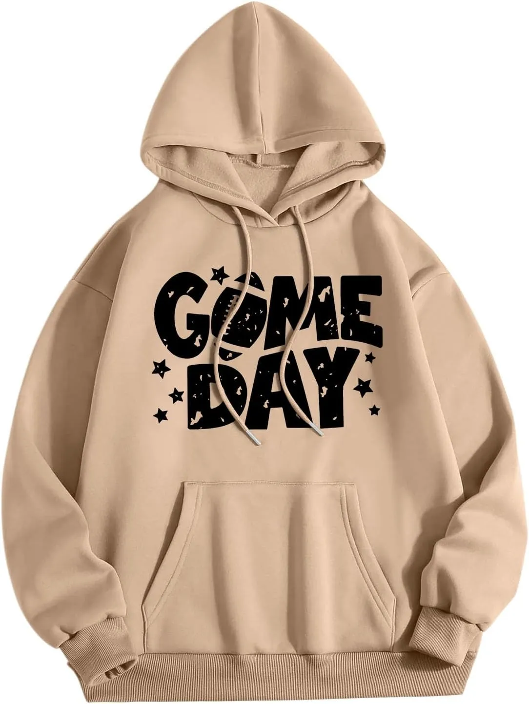 Oversized Hoodies for Women Letter Print Baggy Long Sleeve Stylish Perfect Tops Crew Neck Casual Pullover Sweatshirt