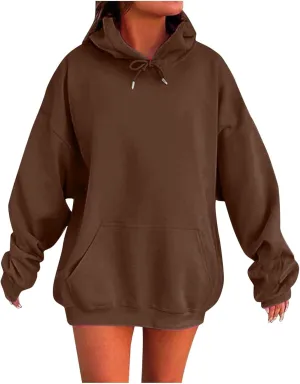 Oversized Hoodies for Women Long Sleeve Sweatshirt Pullover Fleece Sweaters Winter Fall Fashion Y2k Cute Clothes