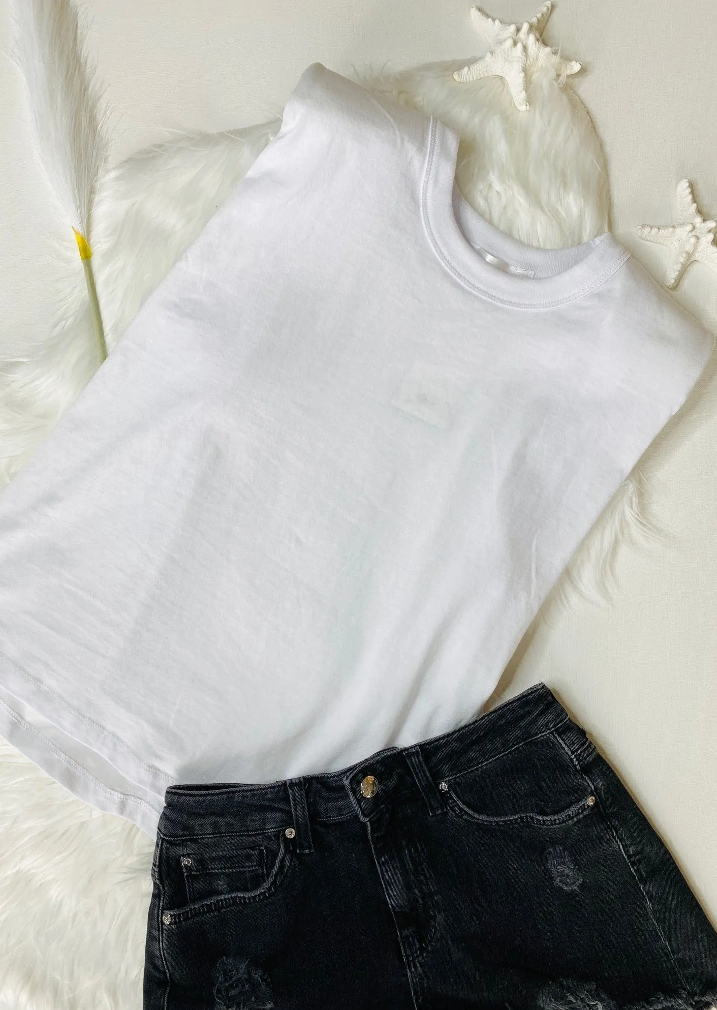 PADDED SHOULDER TANK TOP - MORE COLORS