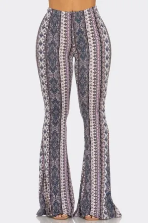 Palazzo Pant - Flared Bandana - Purple