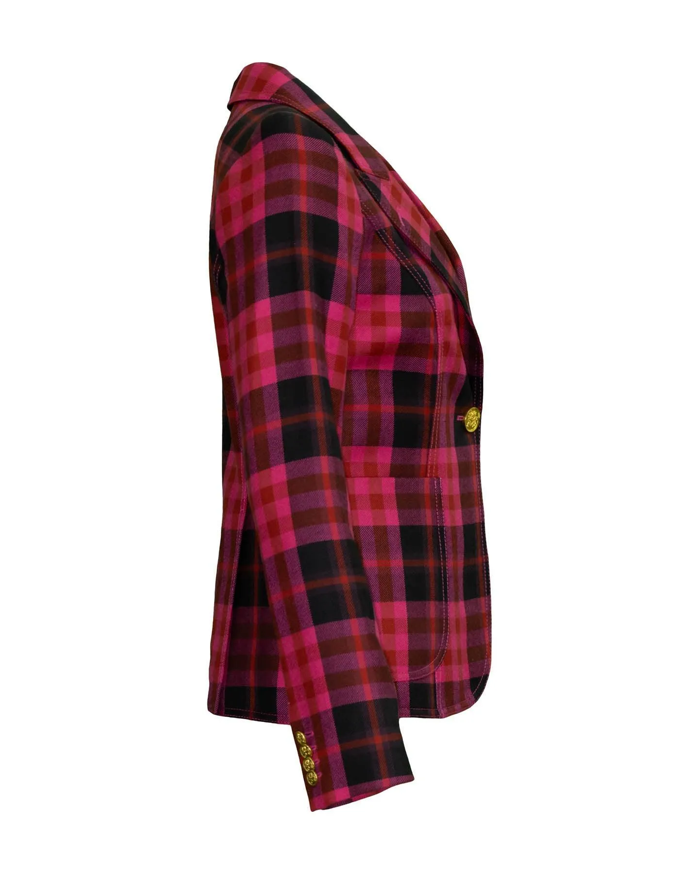 Patch Pocket Duchess Deep Pink Tartan