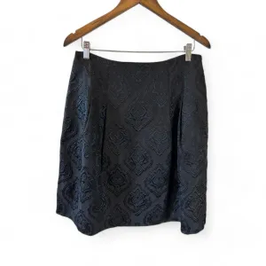 Petite Black Jacquard Damask